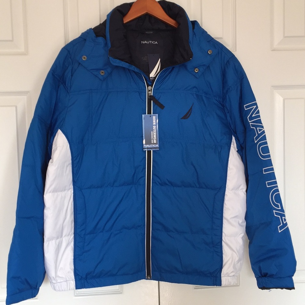 Nautica goose Down zip hoodie puff jacket